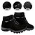 Bota Coturno Adventure Masculino Preto em Couro Legítimo e Solado Costurado - Imagem 2