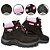 Bota Coturno Adventure Feminino Café-Rosa em Couro Legítimo e Solado Costurado - Imagem 2