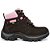 Bota Coturno Adventure Feminino Café-Rosa em Couro Legítimo e Solado Costurado - Imagem 4