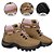 Bota Coturno Adventure Feminino Caqui-Rosa em Couro Legítimo e Solado Costurado - Imagem 2