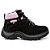 Bota Coturno Adventure Feminino Preto-Rosa em Couro Legítimo e Solado Costurado - Imagem 4