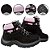 Bota Coturno Adventure Feminino Preto-Rosa em Couro Legítimo e Solado Costurado - Imagem 2