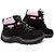 Bota Coturno Adventure Feminino Preto-Rosa em Couro Legítimo e Solado Costurado - Imagem 6