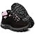 Bota Coturno Adventure Feminino Preto-Rosa em Couro Legítimo e Solado Costurado - Imagem 5