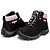 Bota Coturno Adventure Feminino Preto-Rosa em Couro Legítimo e Solado Costurado - Imagem 3
