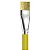 C520 - Pincel Pintura Chato, Cabo Longo Amarelo, Cerdas Brancas Importadas C520 N 4 - Imagem 2