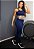 Conjunto Calça Legging Cintura Alta + Cropped Alcinha Marinho - Imagem 1