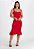 Vestido Alcinha com Babado Vermelho Midi - Imagem 1