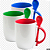Caneca com colher e interior colorido - Imagem 1