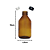 Frasco de Vidro Âmbar 100ml Com Tampa e Batoque Tipo Pluma - Imagem 2