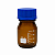 Frasco Reagente Âmbar Tampa Azul Vidro Neutro 100ml - Imagem 1