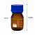 Frasco Reagente Âmbar Tampa Azul Vidro Neutro 100ml - Imagem 2