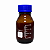 Frasco Reagente Âmbar Tampa Azul Vidro Neutro 250ml - Imagem 1