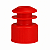 Tampa Para Tubo 12x75mm Tipo Flecha Raiada Cor Vermelha Pct C/ 1000un - Imagem 1