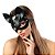 Mascara Couro Festa Fantasia Halloween Mulher Gato - Imagem 3