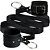 Kit Sado Algema Bracelete Com Tiras Para Amarrar + Venda - Sex Shop - Imagem 4