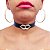 Coleira Choker c/ Strass em Formato de Boca Metal Regulável Punk Rock Gotic - Imagem 1
