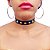 Coleira Choker c/ Spikes em Bola Metal Regulável Punk Rock Gotic - Imagem 1