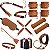 Kit BDSM 12 Peças Couro Bondage Fetiche Dominação Submissão Sado Mordaça Algema Chicote Coleira - Imagem 4