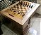 Mesa Gamão, Xadrez & Damas Reversível 100% Madeira Maciça Clássica Funcional - Imagem 5