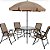 CONJUNTO ACAPULCO MOR MESA CADEIRAS E GUARDA SOL - Imagem 1