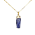 Colar Pingente Cianita Azul Espada do Arcanjo Miguel 3cm Banhado - Imagem 3