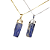 Colar Pingente Cianita Azul Espada do Arcanjo Miguel 3cm Banhado - Imagem 4