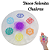 Disco Selenita Chakras 10cm 12cm Com Símbolos 7 Pedras - Imagem 1