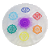 Disco Selenita Chakras 10cm 12cm Com Símbolos 7 Pedras - Imagem 5