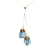 Colar Choker Ajustável 2 Pedras Banhado Ouro Prata - Imagem 5