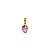 Pingente Mini Quartzo Rosa Bruto Ouro Prata - Imagem 3