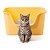Caixa  Areia Higiênica Gatos anti sujeira Borda Alta 63x44x33 animaux - Imagem 7