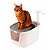 Banheiro Fechado Caixa Ultra Moderno Gatos  50L x 41C x 36A G - Imagem 4