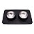 Comedouro bebedouro duplo silicone inox antiderrapante - Imagem 3
