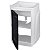 Gabinete Para Lavanderia Astra 1 Porta Com Tanque Branco Com Preto - Imagem 3