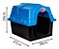 Casinha Cães Cachorros Gatos Plástico 47x38x39 Casa Pet N1 Vermelha - Imagem 2