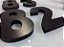 Kit 3 Números Residenciais 10cm Preto 3D Caixa Alta Lubian - Imagem 2