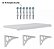 Kit 3 Prateleira Plástica Multiuso C/ Suporte 63x20 Cm Astra Branco 25kg - Imagem 2