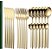 Faqueiro Slin Design Dourado - Imagem 1