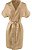 Robe cetim dourado com mangas - Imagem 1