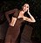Vestido recortes marrom Jorgeane Moreira - tam P - Imagem 6