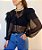 Camisa transparente preta Renata Tenca tam P - Imagem 1