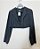 Blazer cropped risca de giz chumbo Gule Gule - tam M - Imagem 1