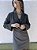 Blazer cropped risca de giz chumbo Gule Gule - tam M - Imagem 4