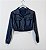 Jaqueta cropped pu preta - tam P - Imagem 1
