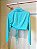 Blazer cropped azul amarração Myft - tam P - Imagem 5