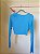 Blusa cropped azul Aqua - tam G - Imagem 4
