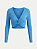 Blusa cropped azul Aqua - tam G - Imagem 1