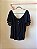 Blusa preta renda Mixed - tam G - Imagem 2