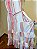 Vestido fundo branco estampado Carol Bassi - tam 42 - Imagem 4